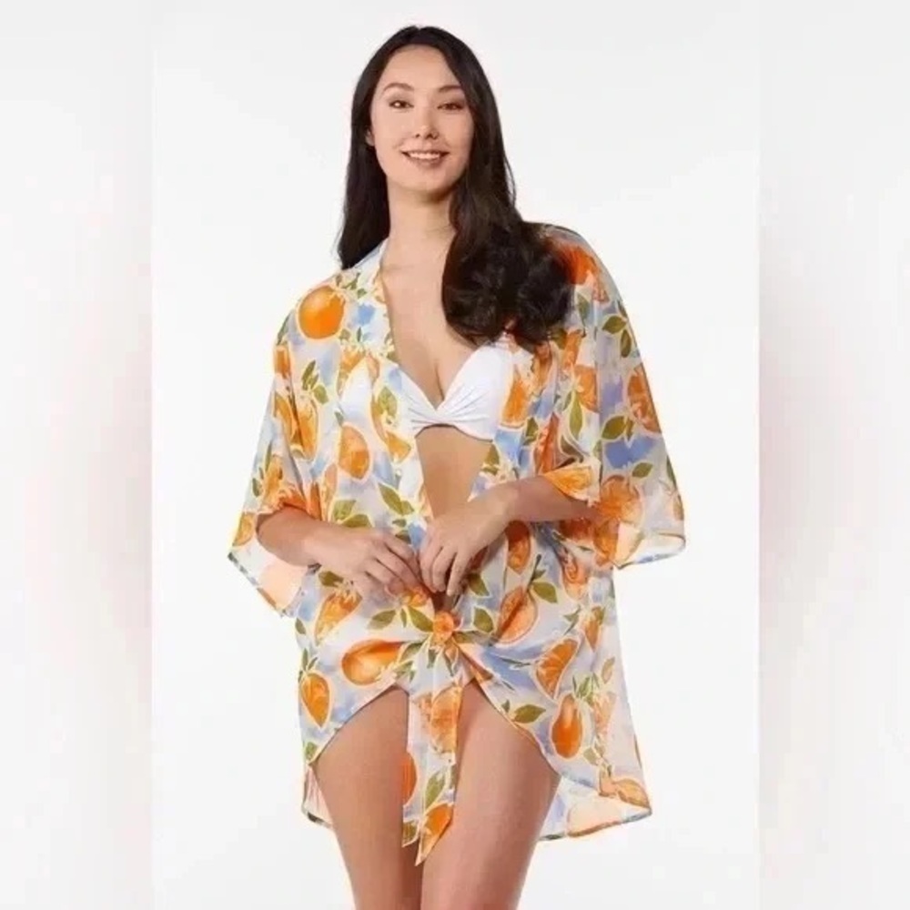 Cato | Orange Zest Beach Cover-Up One Size